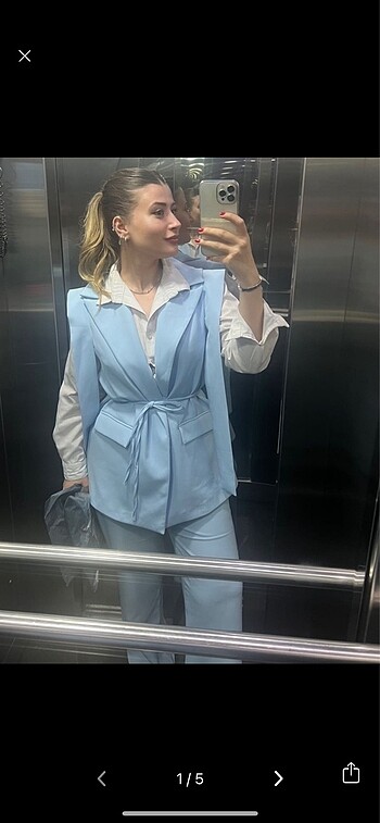 Diğer Bebe mavisi yelek takım
