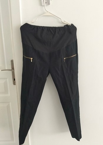 Fermuarlı Siyah Hamile Pantolonu - Görsel 2