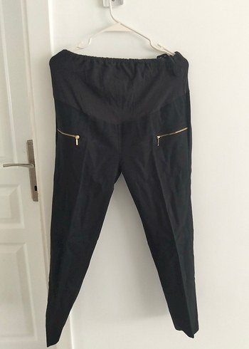 Fermuarlı Siyah Hamile Pantolonu - Görsel 3