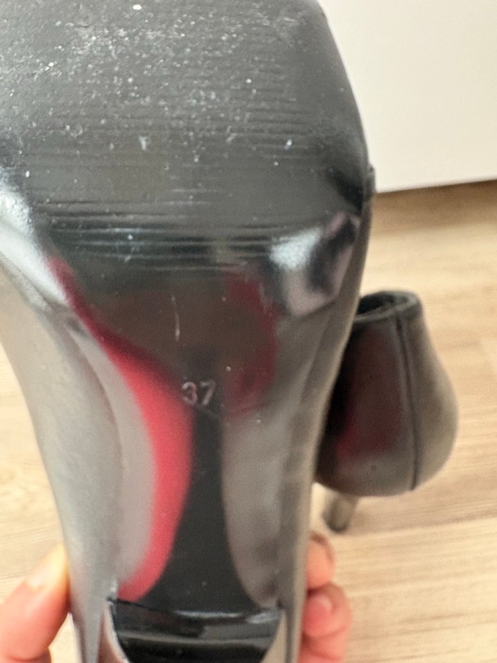 Siyah Tokalı Kadın Yüksek Topuklu Stiletto - Görsel 4