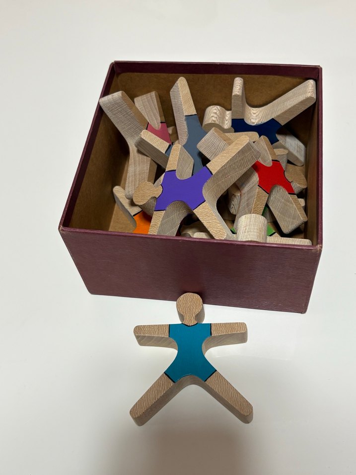 Renkli Ahşap İnsan Figürleri Oyuncak - Görsel 3