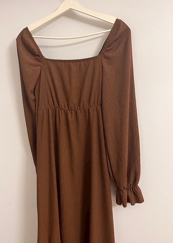 Kadın Kahverengi Uzun Elbise - Görsel 2