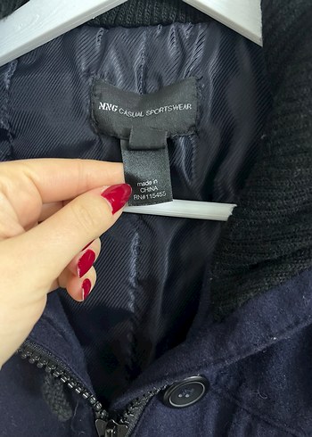 Düğmeli Lacivert Kadın Ceket - Görsel 2