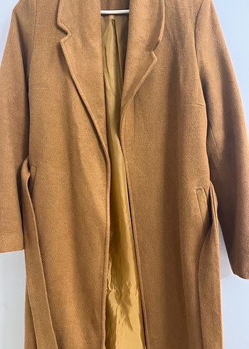Kahverengi Kemerli Uzun Kadın Kaban - Görsel 2