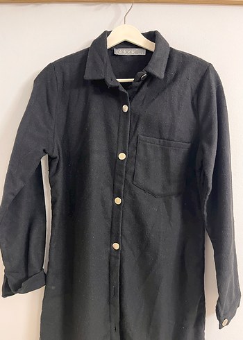 Siyah Süet Kemerli Midi Elbise - Görsel 2