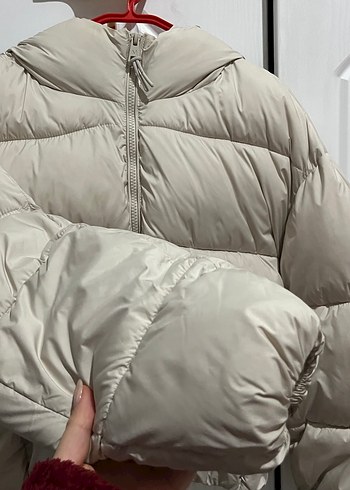 Bej Kadın Kışlık Mont - Görsel 5