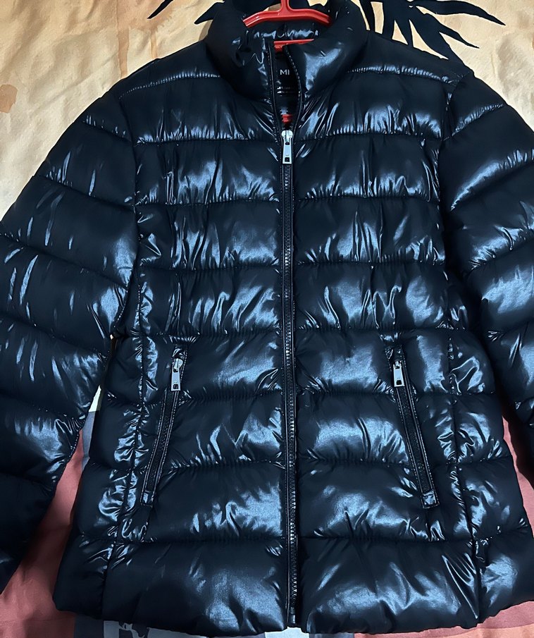 Dik Yaka Kadın Siyah Kışlık ince şişme mont - Görsel 2