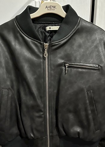 Siyah Deri Kadın Ceket - Ahenk - Görsel 4