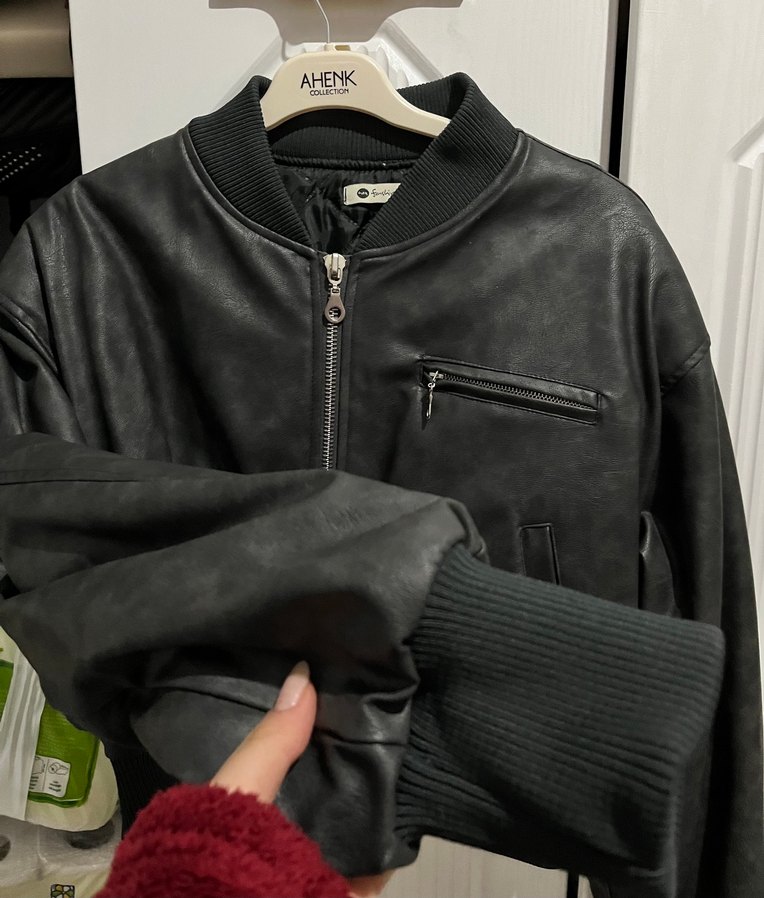 Siyah Deri Kadın Ceket - Ahenk - Görsel 3