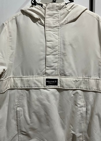Kadın Beyaz  Ceket Kapüşonlu Fermuarlı - Görsel 3