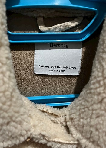 Kürklü Biker Ceket Bej - Görsel 4