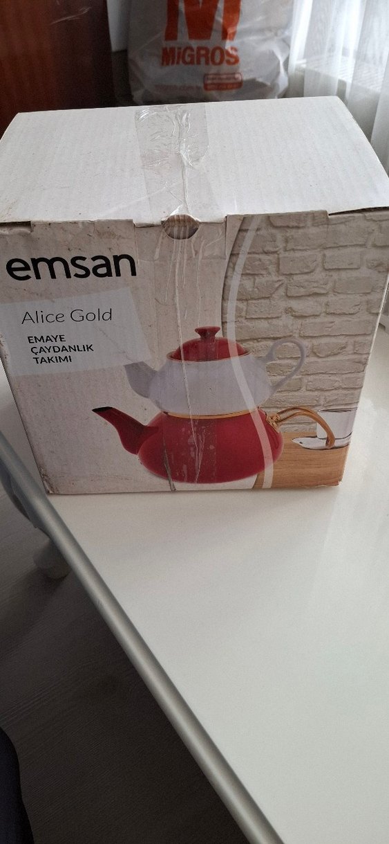 Emsan Alice Gold Emaye Porselen Demlikli Çaydanlık Takımı - Görsel 4