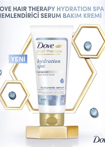 Dove Hyaluronic Serum Saç Bakım Kremi - Görsel 2