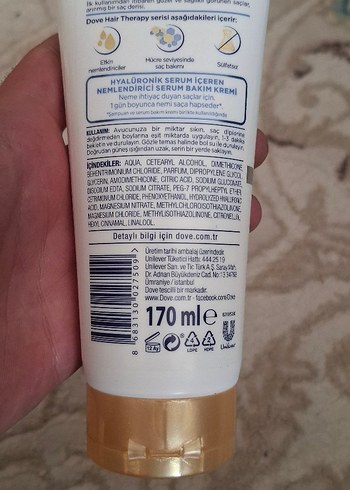 Dove Hyaluronic Serum Saç Bakım Kremi - Görsel 6