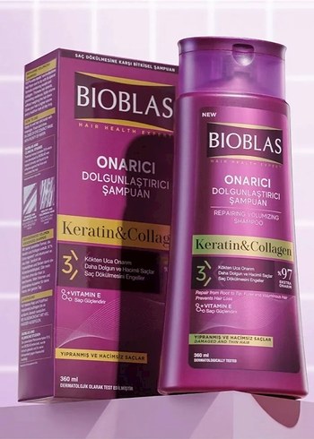 Bioblas Keratin & Kolajen Onarıcı Şampuan 360 ml - Görsel 2