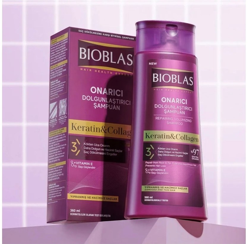 Bioblas Keratin & Kolajen Onarıcı Şampuan 360 ml - Görsel 2