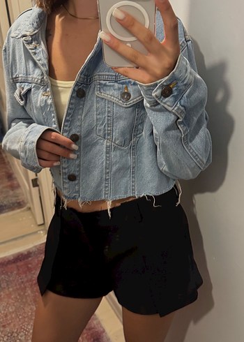 Crop DENİM ceket dilvin