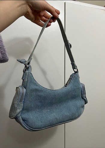  Beden Tokalı Mavi Denim Kadın Çanta