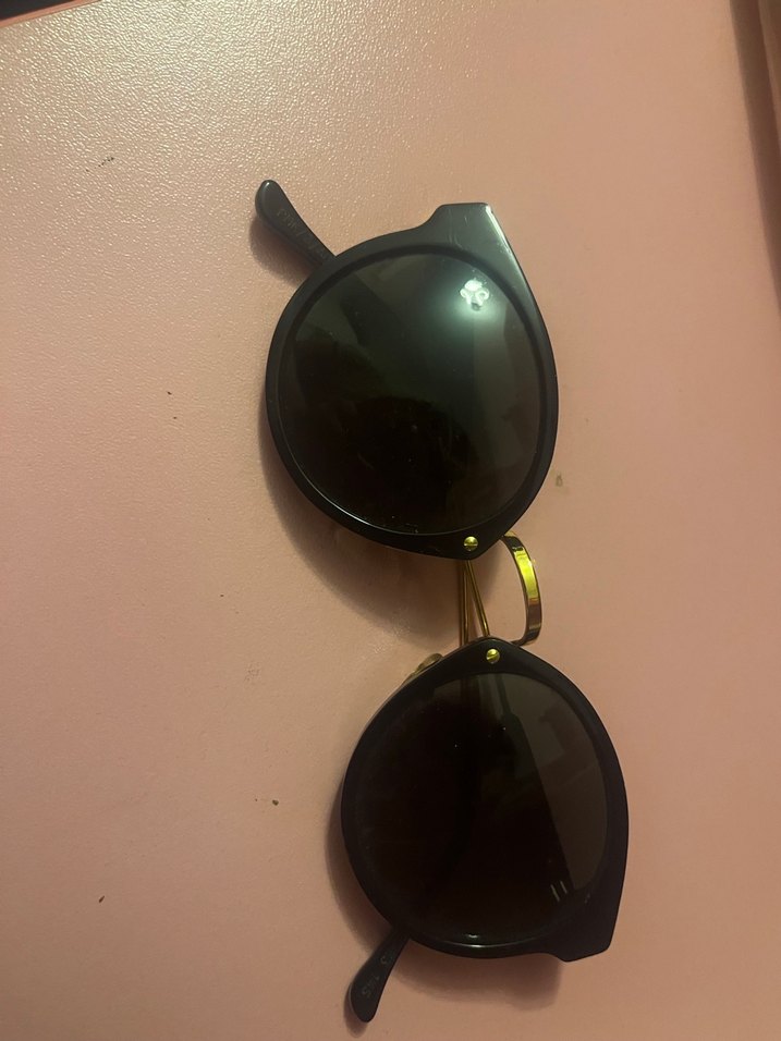 Siyah Parlak Retro Gözlük - Görsel 2