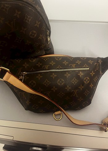 Louis Vuitton Kahverengi Deri Kadın Sırt Çantası bel çantası - Görsel 4