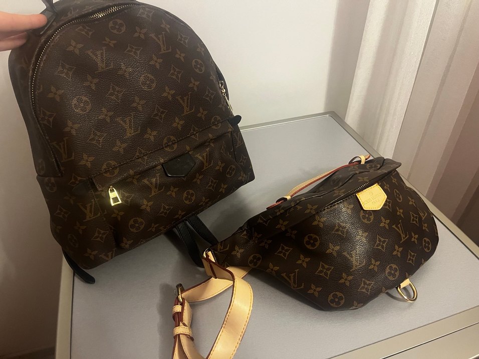 Louis Vuitton Kahverengi Deri Kadın Sırt Çantası bel çantası - Görsel 5