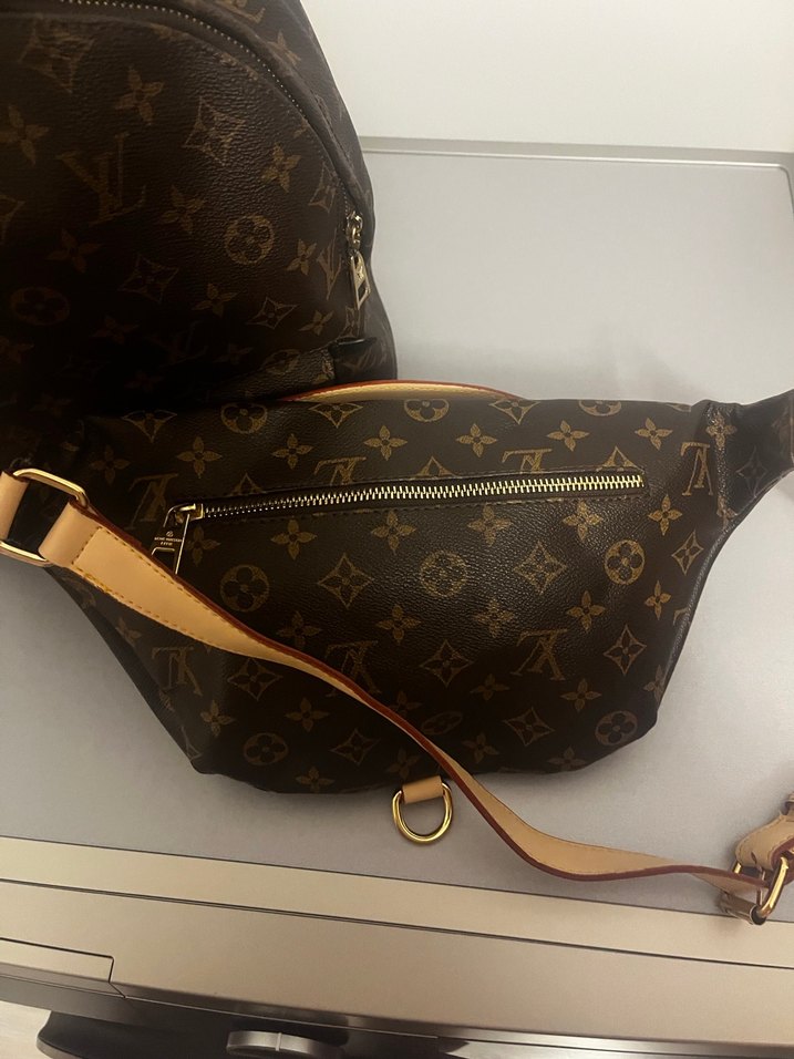 Louis Vuitton Kahverengi Deri Kadın Sırt Çantası bel çantası - Görsel 4