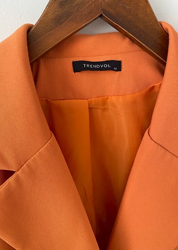 l Beden Turuncu Kadın Blazer Ceket