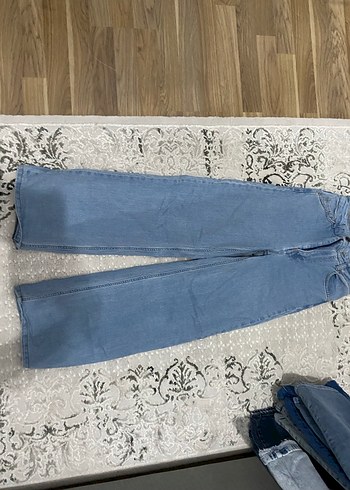 Geniş Kesim Mavi Kadın Kot Pantolon - Görsel 2