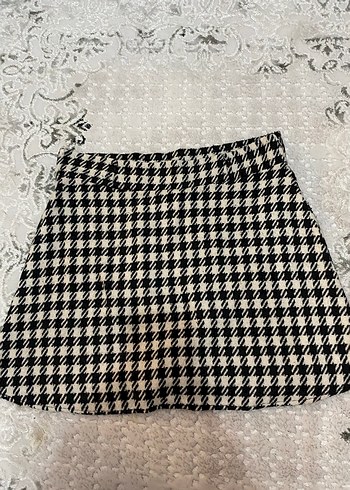 Ekose Desenli Mini Etek - Görsel 2