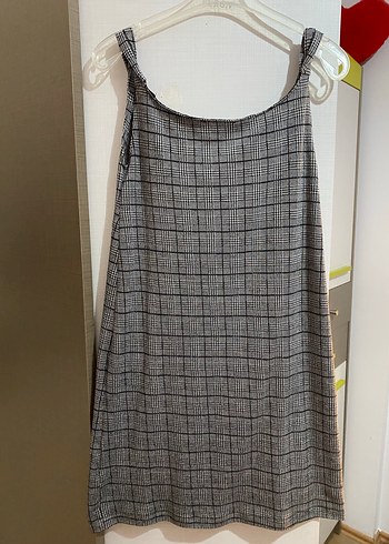 Siyah beyaz mini elbise - Görsel 2