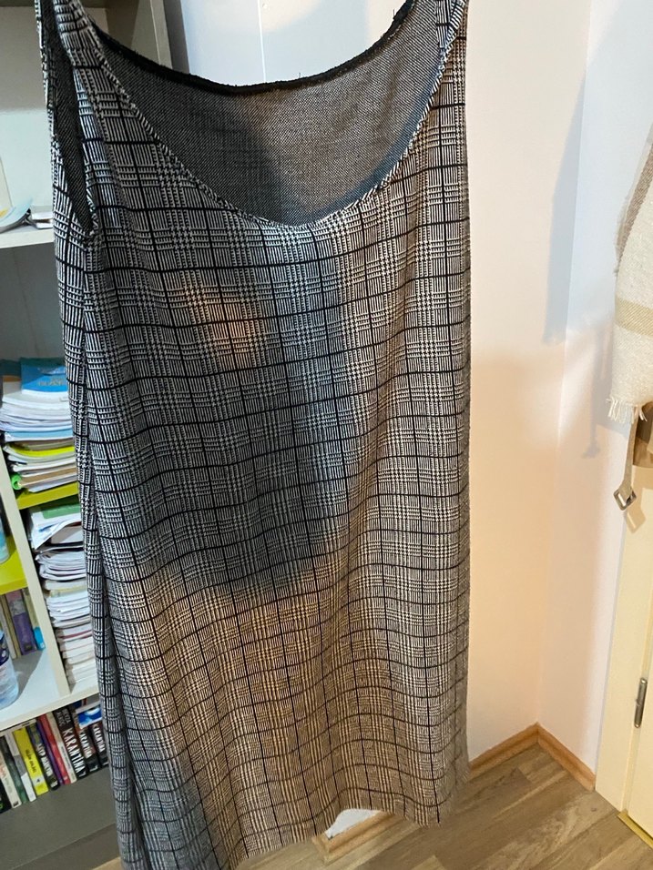 Siyah beyaz mini elbise - Görsel 3