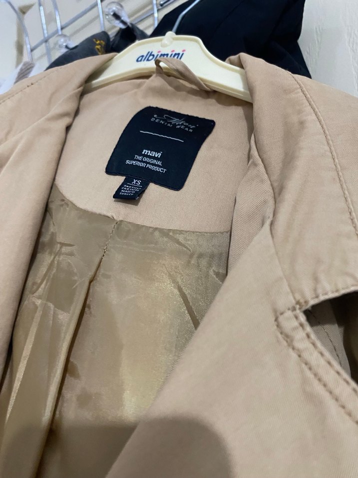 Bej Kadın Trençkot - Görsel 3