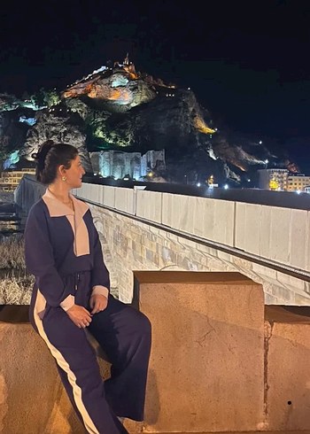Mor Bağcıklı Salaş Eşofman Takımı