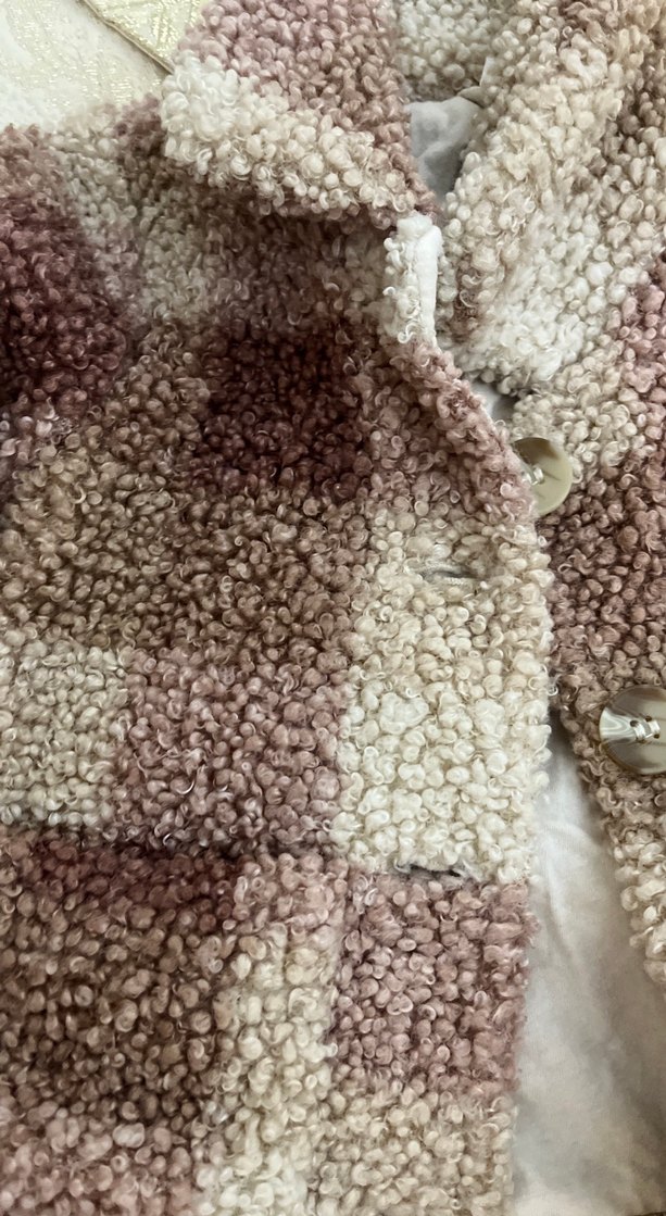 Kahverengi Peluş Bohem Kız Çocuk Ceketi - Görsel 2