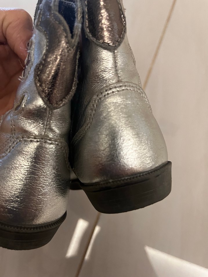 Zara Kız Çocuk Deri Tokalı Kovboy Botu - Görsel 4