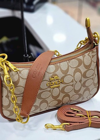 Coach Zincir Detaylı Siyah Deri Kadın Çanta - Görsel 9