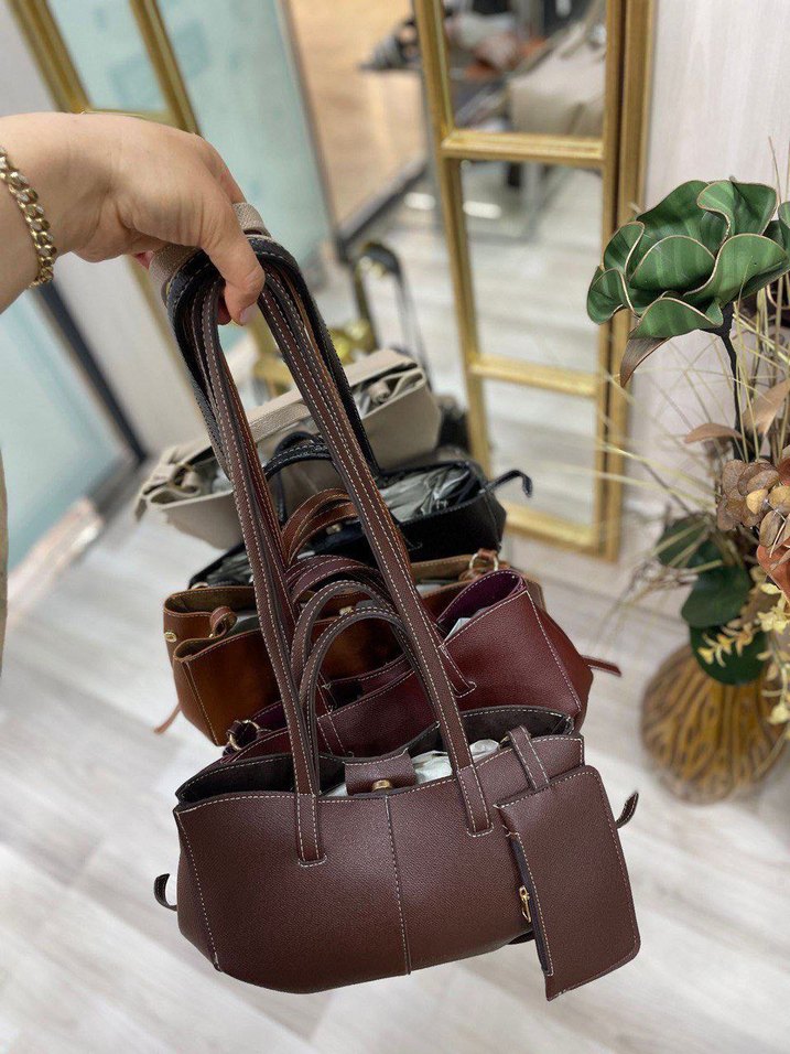 Siyah Deri Kadın Çanta - Görsel 3