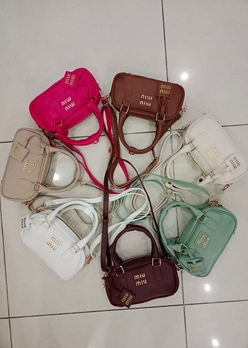 Miu Miu Beyaz Deri Kadın Çanta - Görsel 14