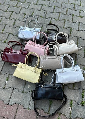 Pembe Tokalı Deri Kadın El Çantası - Görsel 5