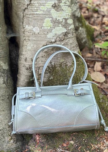 Pembe Tokalı Deri Kadın El Çantası - Görsel 9