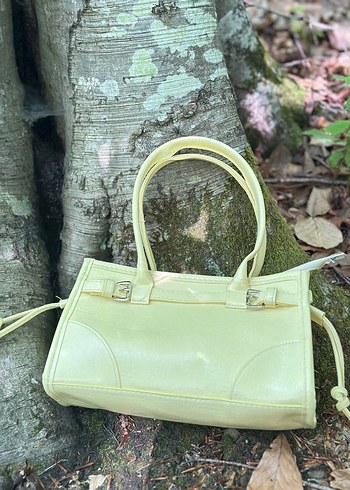 Pembe Tokalı Deri Kadın El Çantası - Görsel 10