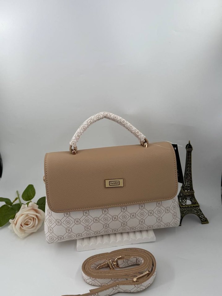 Beyaz Deri Kadın Çanta Vakko - Görsel 5