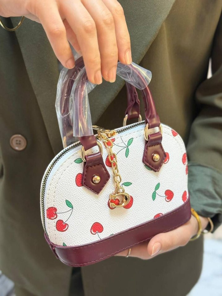 Zincir Detaylı Siyah Deri Kadın El Çantası - Görsel 2