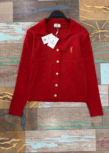 YSL Triko Polo Yaka Hırka - Görsel 4