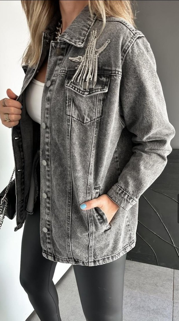 Beymen Taş Detaylı Kot Ceket - Görsel 2