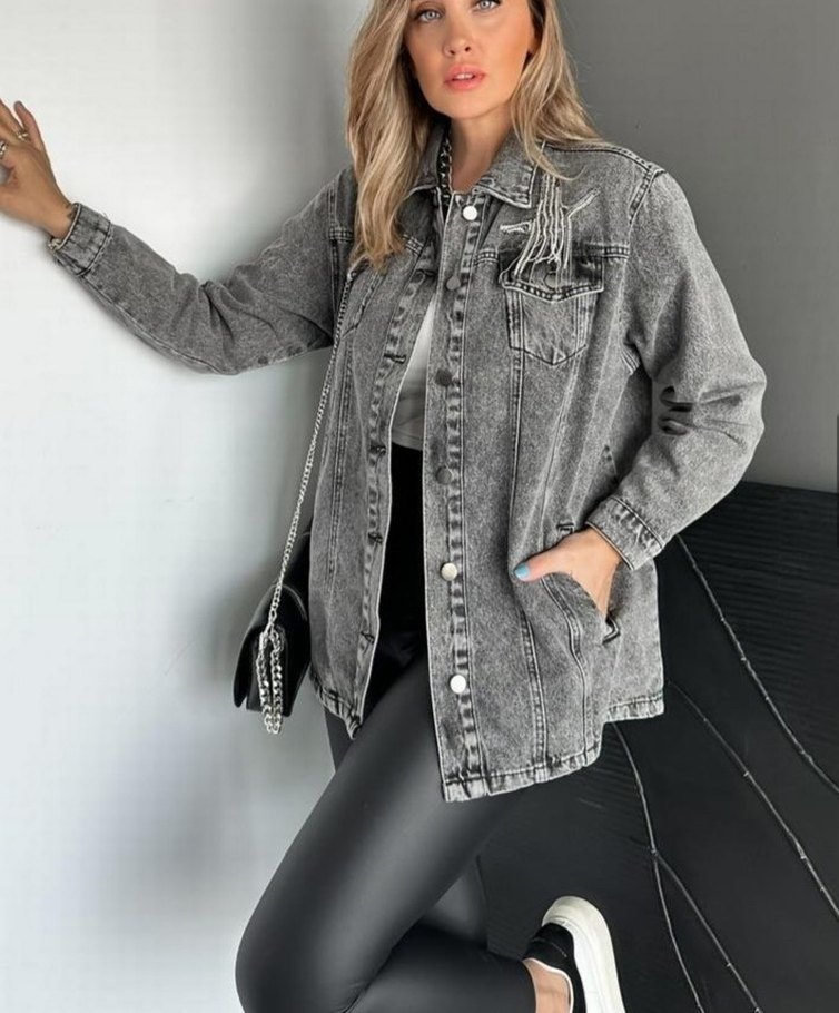 Beymen Taş Detaylı Kot Ceket - Görsel 3