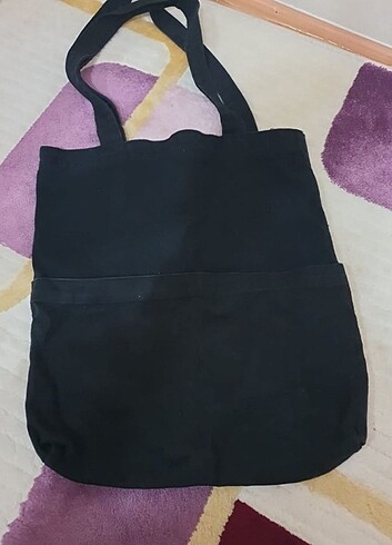  Beden Siyah kumaş çanta