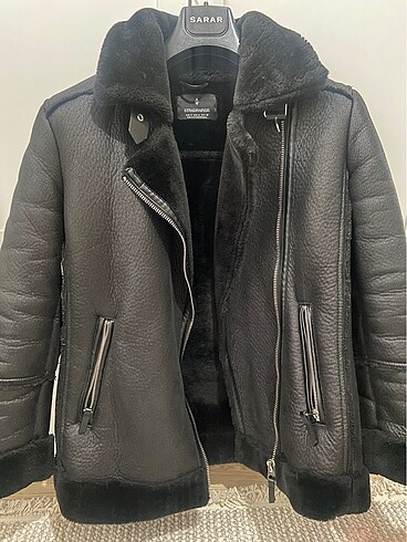 Kürklü çift yüzlü biker ceket - Görsel 5