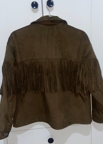 Düğmeli Kahverengi Süet Kadın Ceket - Görsel 3