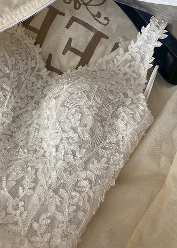 V Yaka A Kesim Gelinlik - Görsel 5